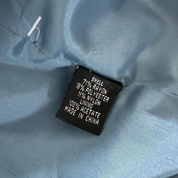 Adrianna Papell Evening Essentials Bolero 3/4 Sleeve Jacket Blue - Picture 3 of 6